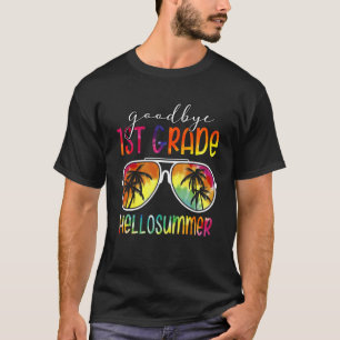 Tie Dye Dag 1e graad Hallo Zomdag laatste dag van T-shirt