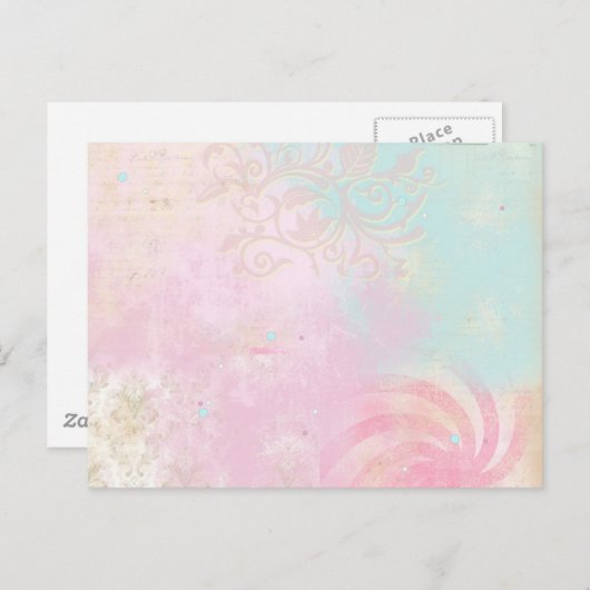 Tie Dye Damask Briefkaart (Voorkant / Achterkant)