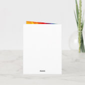 Tie dye Dank u Bedankkaart (Achterkant)