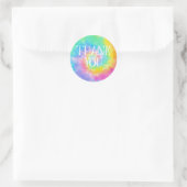 Tie Dye Dank u Klassieke Sticker (Tas)