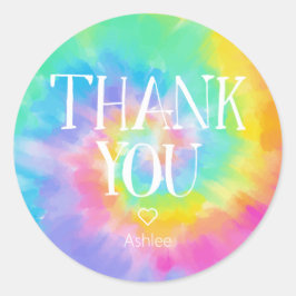 Tie Dye Dank u Klassieke Sticker