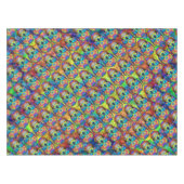 Tie Dye Dead Zombie Skull Cotton Tablecloth Tafelkleed (Voorkant (Horizontaal))