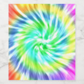 Tie Dye Design Aangepast label Wijn Etiket (Enkel label)