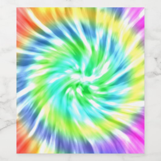 Tie Dye Design Aangepast label Wijn Etiket (Enkel label)