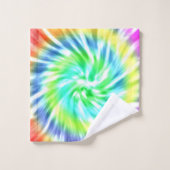 Tie Dye Design Badkamer Handdoek Set (Wasdoekje)