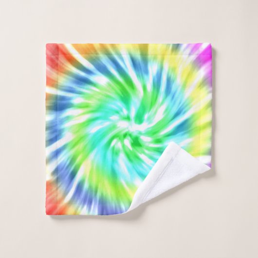 Tie Dye Design Badkamer Handdoek Set (Wasdoekje)
