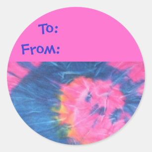 Tie Dye Design Gift Label