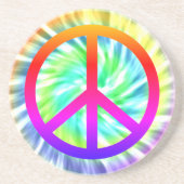 Tie Dye Design Peace Sign Sandstone Drink Onderzet Zandsteen Onderzetter (Voorkant)