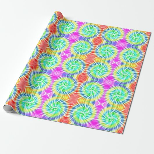Tie Dye Design Wrapping Papier (Uitgerold)
