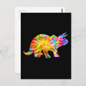 TIE DYE DINOSAUR BRIEFKAART (Voorkant / Achterkant)