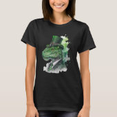Tie Dye Dinosaur Tuxedo Leprechaun Hat St Patrick' T-shirt (Voorkant)