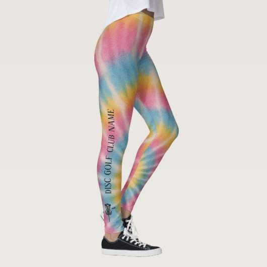 Tie Dye Disc Golf Activewear Leggings (Rechts)