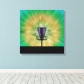 Tie Dye Disk Golf Basket Canvas Afdruk (Insitu (Houten vloer))