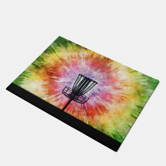 Tie Dye Disk Golf Basket Deurmat (Schuin)