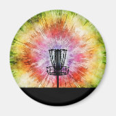 Tie Dye Disk Golf Basket Magneet (Voorkant)