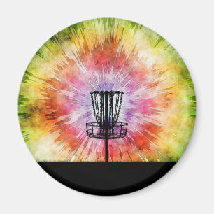 Tie Dye Disk Golf Basket Magneet