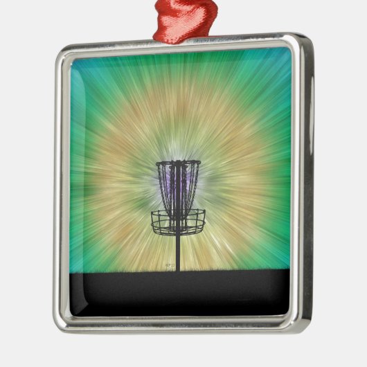 Tie Dye Disk Golf Basket Metalen Ornament (Links)