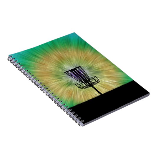 Tie Dye Disk Golf Basket Notitieboek (Rechterzijde)
