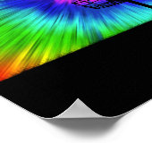 Tie Dye Disk Golf Basket Poster (Hoek)