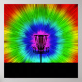 Tie Dye Disk Golf Basket Poster (Voorkant)