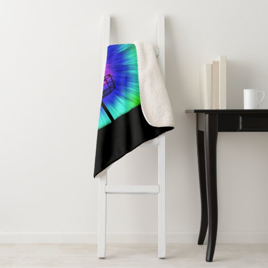 Tie Dye Disk Golf Basket Sherpa Deken (In situ)