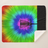 Tie Dye Disk Golf Basket Sherpa Deken (Voorkant (horizontaal))