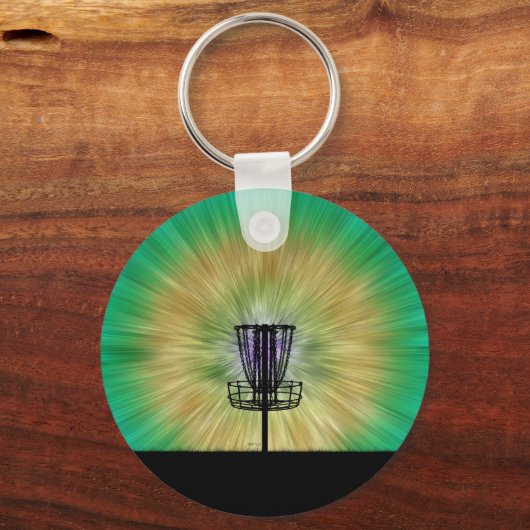 Tie Dye Disk Golf Basket Sleutelhanger (Voorkant)