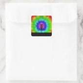 Tie Dye Disk Golf Basket Vierkante Sticker (Tas)