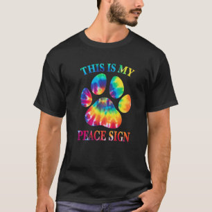 Tie Dye Dit is mijn afdrukopdraai voor vredes-teke T-shirt