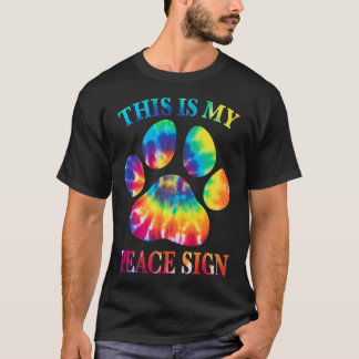 Tie Dye Dit is mijn afdrukopdraai voor vredes-teke T-shirt