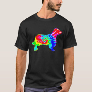 Tie Dye Dog Hippie Welsh Springer Spaniel Dog T-shirt