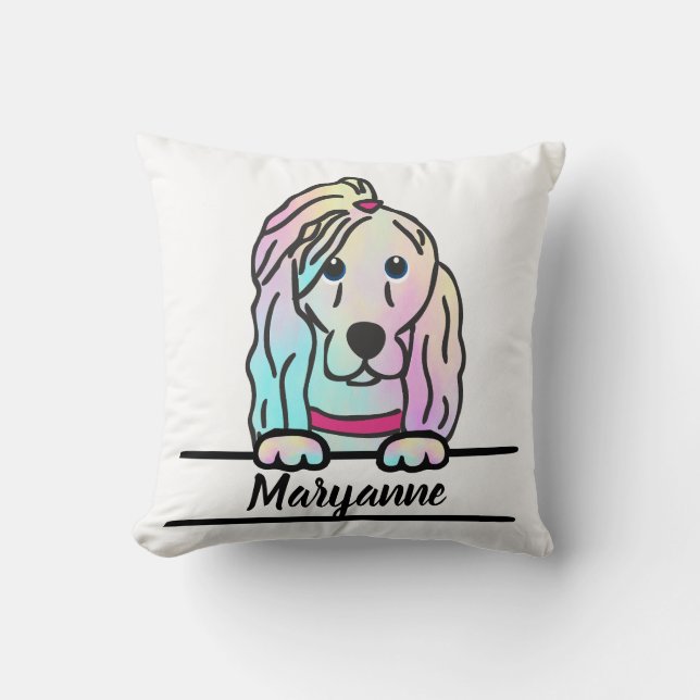 Tie Dye Dog Kussen (Voorkant)