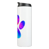 Tie Dye Dog Paw Afdrukken Afbeelding Thermosbeker (Geroteerd rechts)