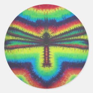 Tie dye draak vlieg ronde sticker