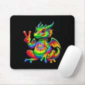 Tie-dye Dragon Peace Sign Hipe Muismat (Met muis)