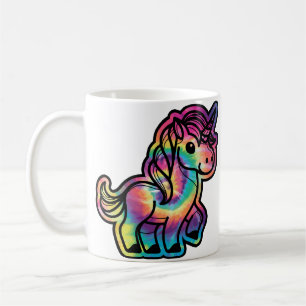 Tie Dye Dromen: De Levendige Eenhoorn Koffiemok