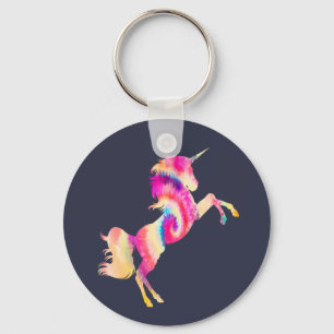 Tie Dye Eenhoorn Sleutelhanger
