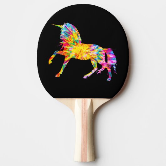 TIE DYE EENHOORN TAFELTENNISBATJE (Voorkant)
