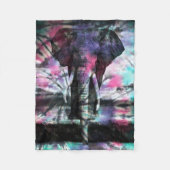 Tie Dye Elephant Fleece Deken (Voorkant)