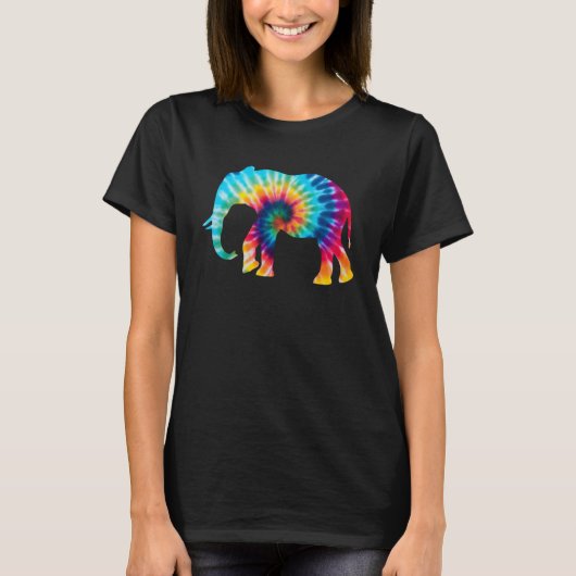 Tie Dye Elephant Save the Animals T-shirt (Voorkant)