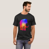 Tie Dye Elephant Stropdas geverfd om de dieren te  T-shirt (Voorkant volledig)