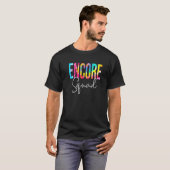Tie Dye Encore Squad Teacher Appreciation Terug na T-shirt (Voorkant volledig)