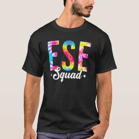 Tie Dye Ese Squad leraar eerste dag schoolziekte T-shirt (Voorkant)