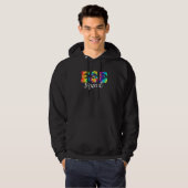 Tie Dye ESE Squad Teacher First Day Of School ESE Hoodie (Voorkant volledig)