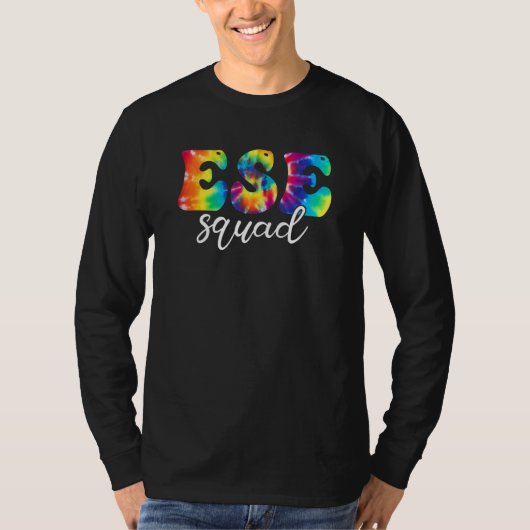 Tie Dye ESE Squad Teacher First Day Of School ESE  T-shirt (Voorkant)