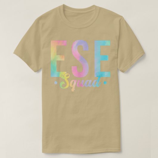 Tie Dye ESE Squad Team Teacher Appreciation Back T T-shirt (Design voorkant)
