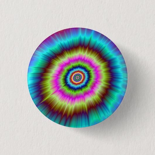 Tie Dye Explosion Ronde Button 3,2 Cm (Voorkant)
