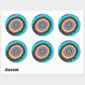 Tie Dye Explosion Ronde Sticker (Vel)