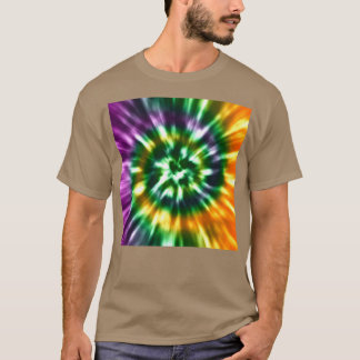 Tie Dye Fall Kleuren Paarse Green Gold T-shirt