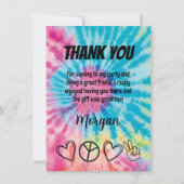 Tie Dye Feest Bedankkaart Kaart (Voorkant)